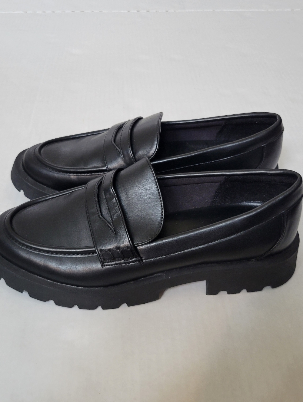 A New Day Black Slip-On Penny Loafers With Chunky Heel Women’s Size 8